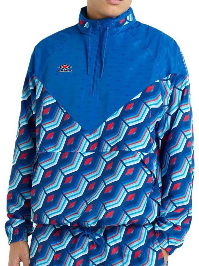 Cortavento Umbro Azul para Homem com Painéis Azul - Kiabi