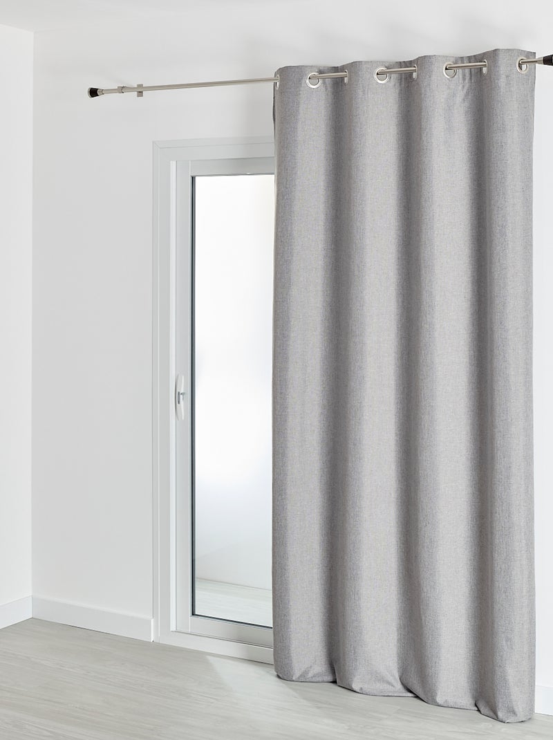 Cortina 100% blackout com efeito mosqueado Cinza claro - Kiabi