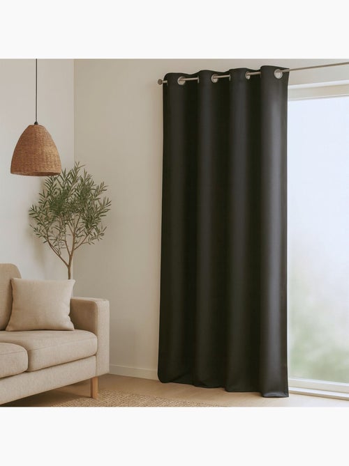 Cortina 100% blackout m1 retardante de chamas preto - Kiabi