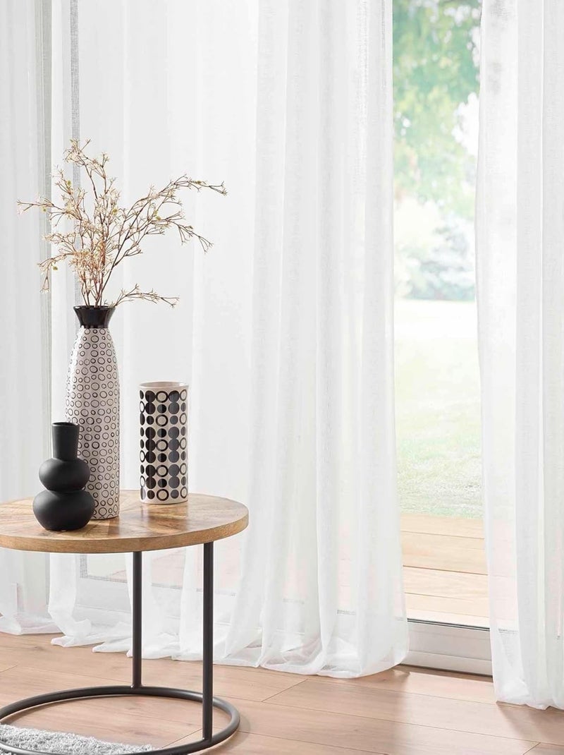Cortina algodão haltona douceur d'intérieur Branco - Kiabi
