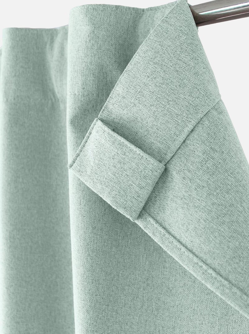 Cortina blackout com efeito cambraia Azul-celadon - Kiabi