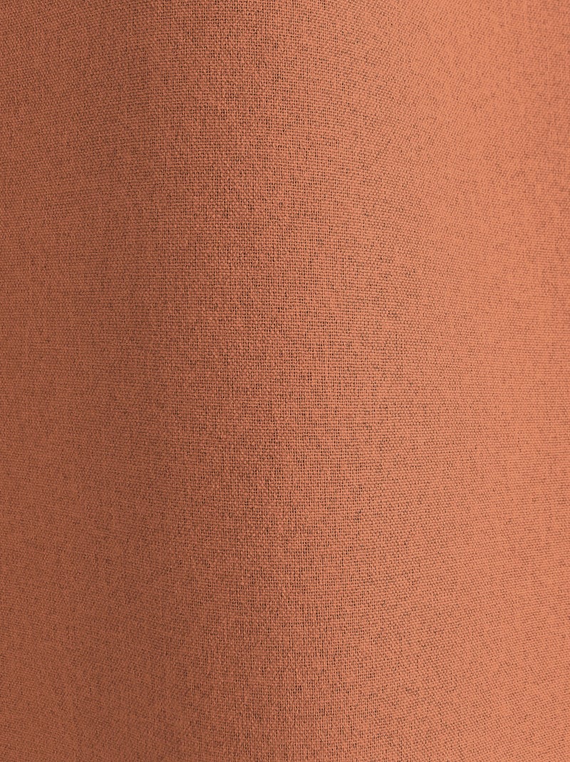 Cortina blackout com efeito cambraia Terracota - Kiabi