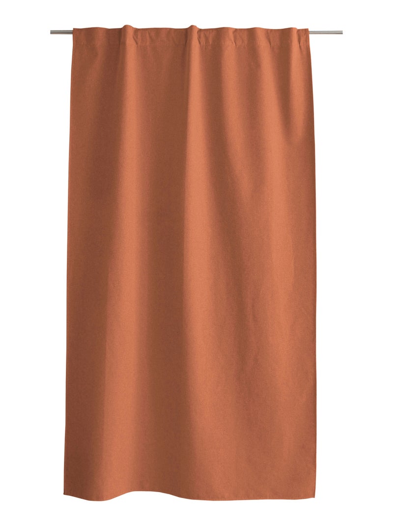 Cortina blackout com efeito cambraia Terracota - Kiabi