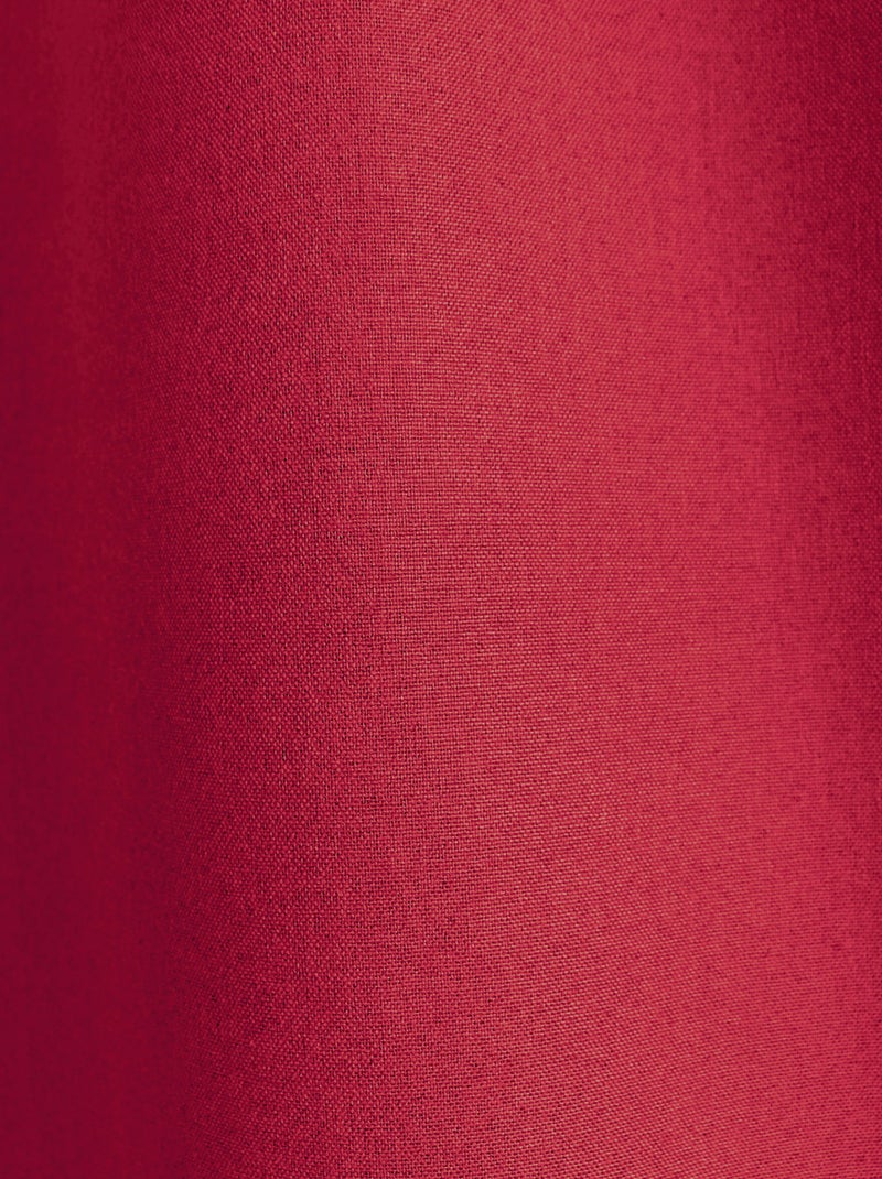 Cortina blackout com efeito cambraia Vermelho - Kiabi