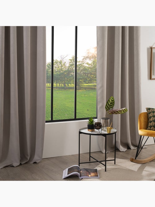 Cortina blackout com folhas em relevo - Kiabi