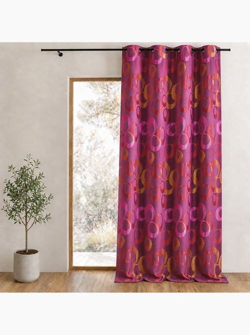 Cortina blackout em jacquard gráfico - Kiabi