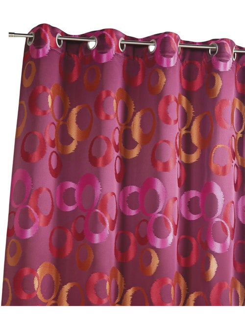 Cortina blackout em jacquard gráfico - Kiabi