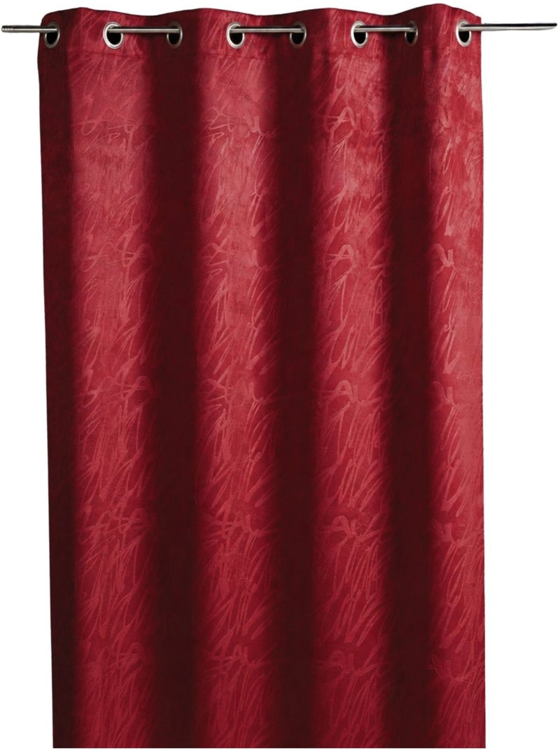 Cortina blackout estampada e pronta a instalar Vermelho - Kiabi