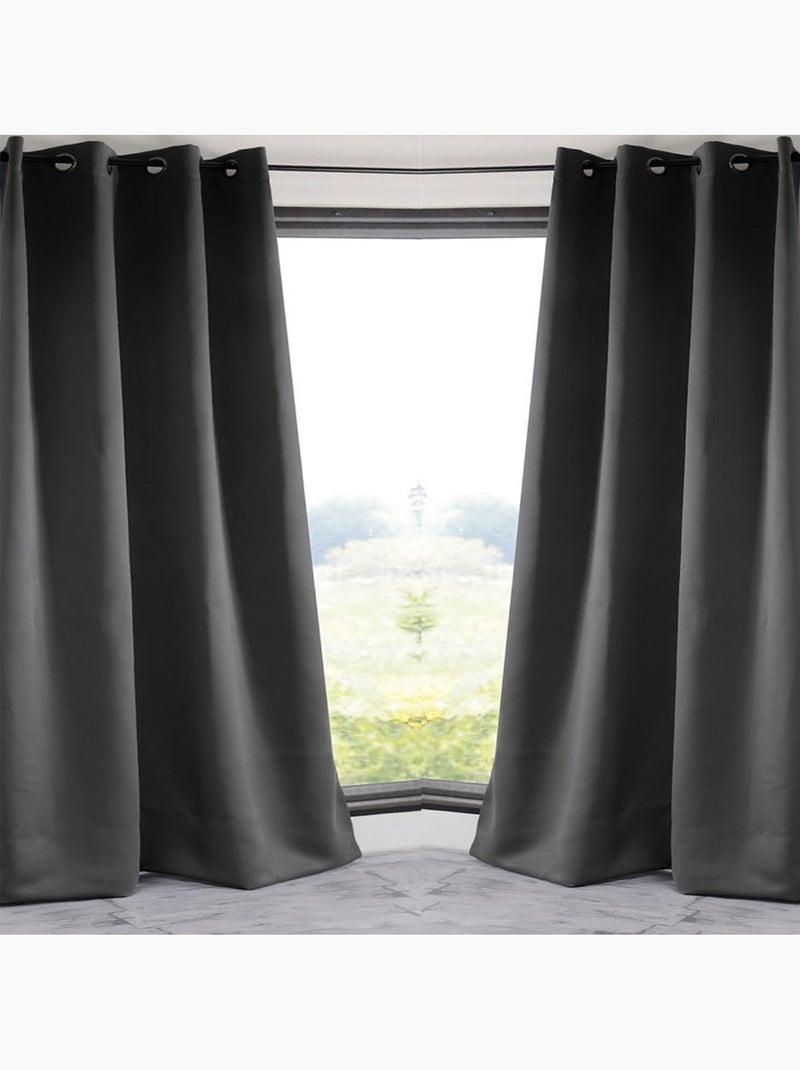 Cortina blackout simples 210gr/m2 Cinza antracite - Kiabi