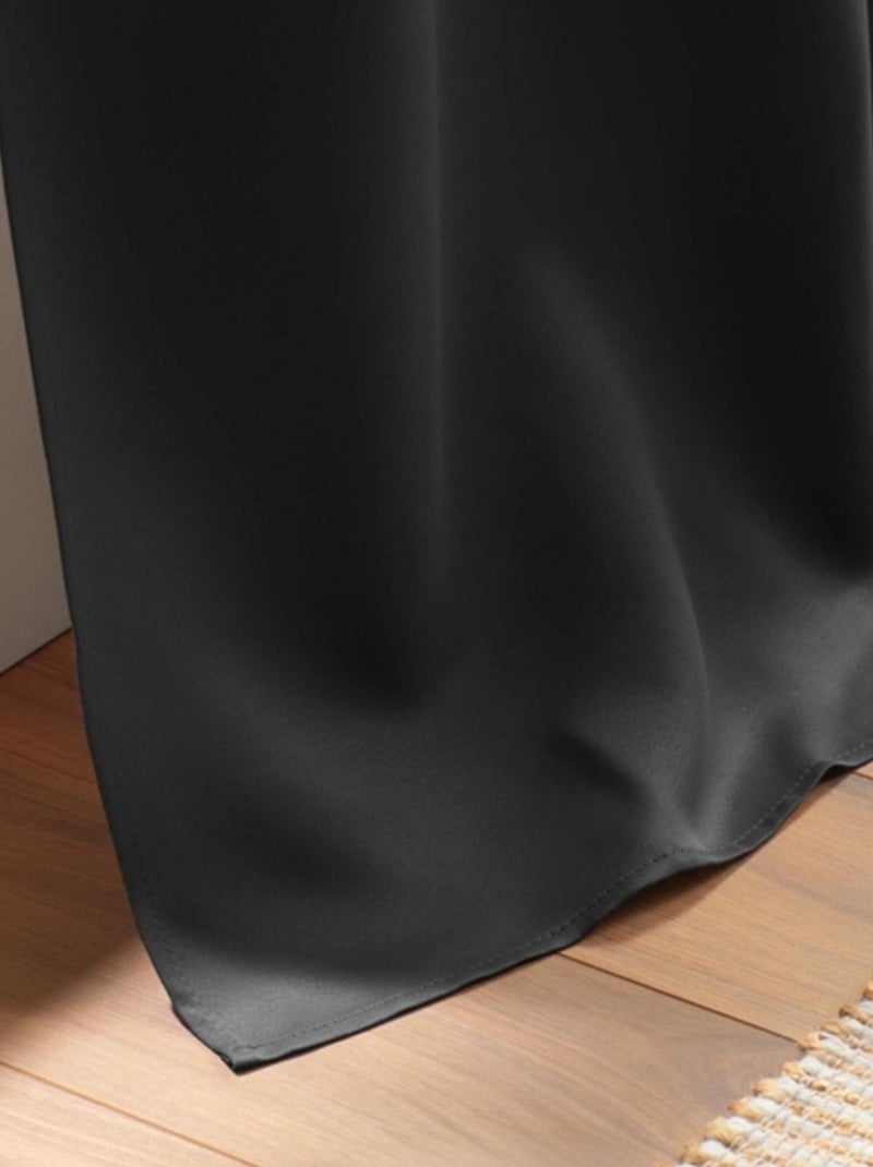 Cortina blackout simples com ilhós Cinza antracite - Kiabi