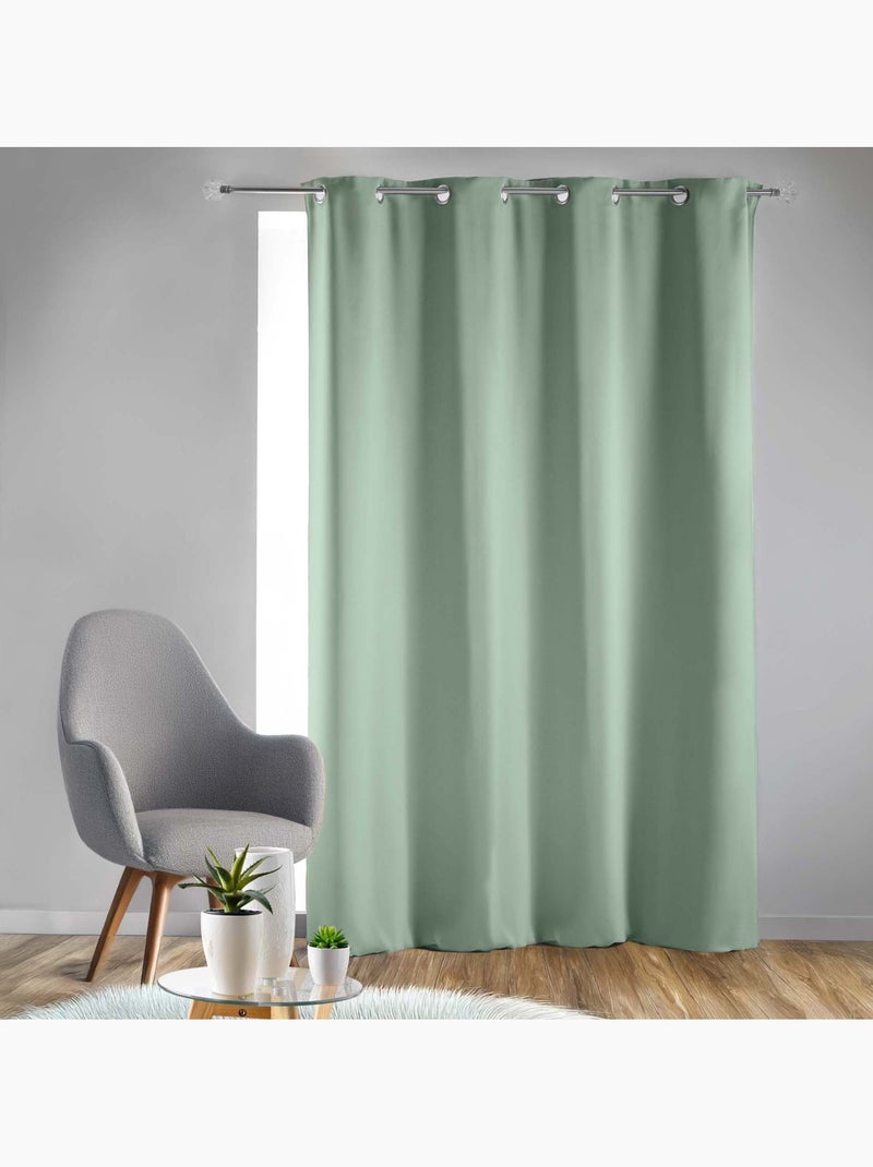 Cortina blackout simples com ilhós Verde oliva - Kiabi