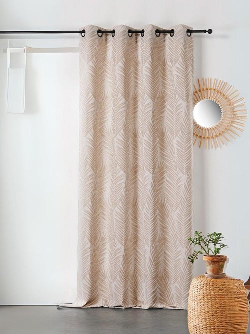 Cortina com estampado de folhas de palmeira - Kiabi
