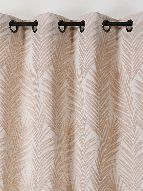 Cortina com estampado de folhas de palmeira - Kiabi
