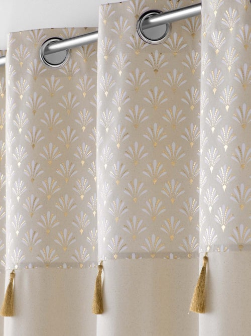 Cortina com estampado e topo metálico - Kiabi Cortina com estampado e topo metálico - Kiabi