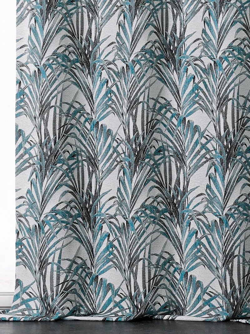 Cortina com estampas exóticas Azul - Kiabi