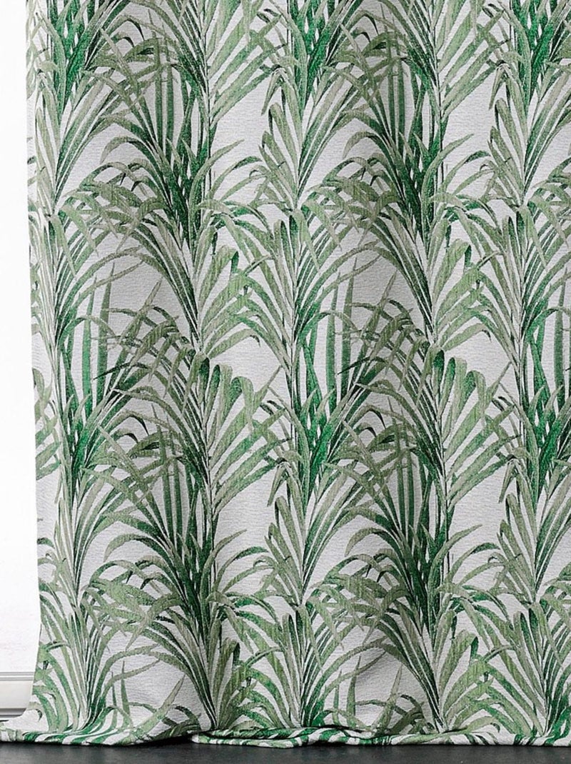 Cortina com estampas exóticas Verde - Kiabi