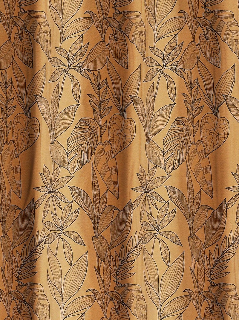 Cortina com folhas estilizadas Cobre - Kiabi