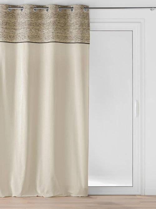 Cortina com ilhós camalia top jacquard - Kiabi