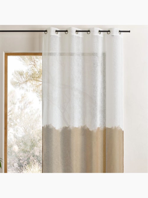 Cortina com ilhós de duas cores - Kiabi