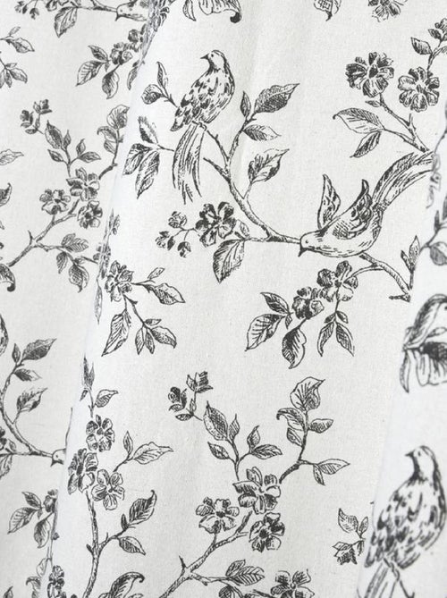 Cortina com ilhós de estilo campestre - Kiabi
