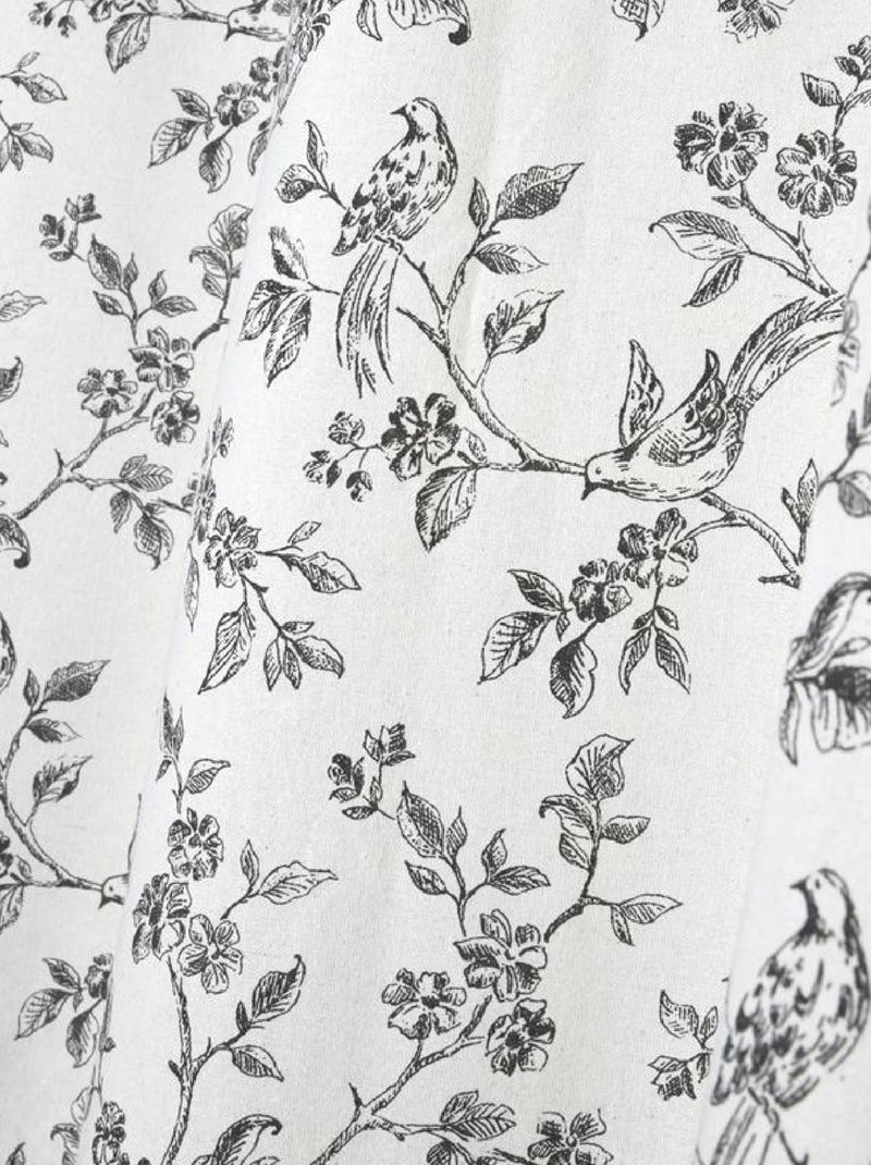 Cortina com ilhós de estilo campestre Ecru - Kiabi