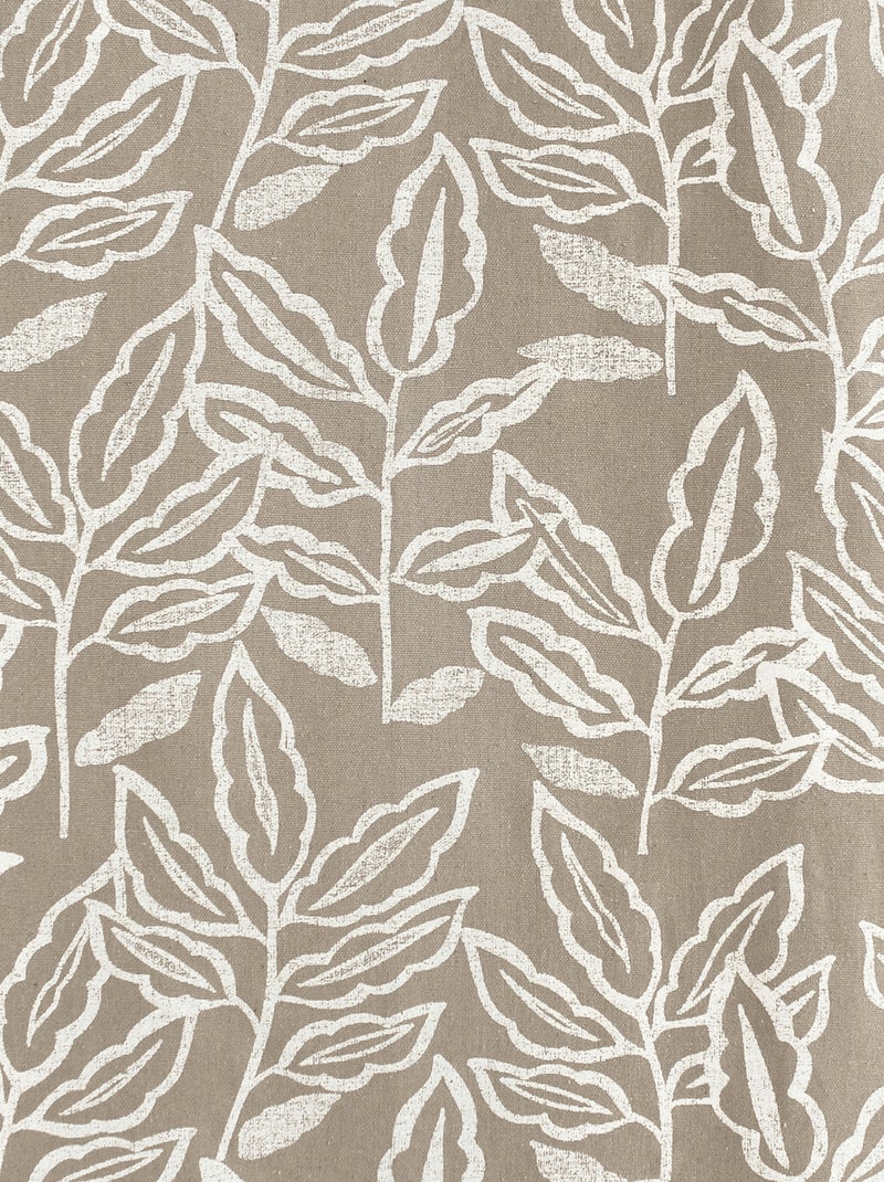 Cortina com ilhós em algodão reciclado chambray Madeira natural - Kiabi