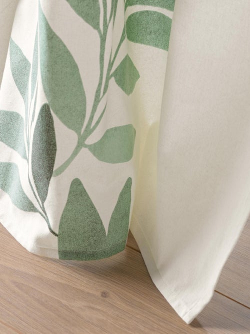 Cortina com ilhós estampado nymphea - Kiabi