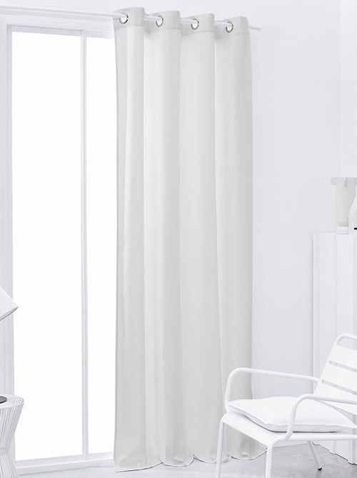 Cortina com ilhoses lisa - Kiabi