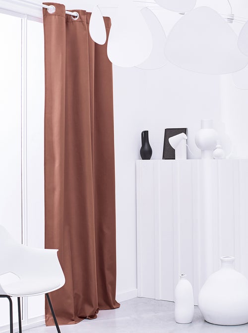 Cortina com ilhoses lisa - Kiabi