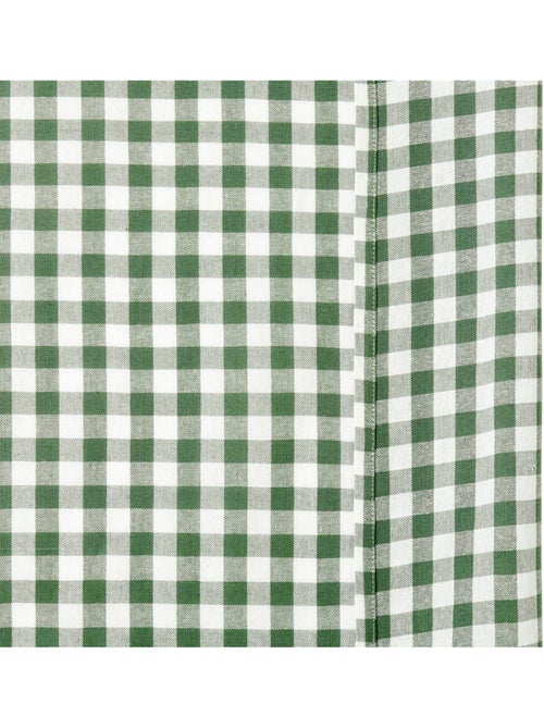 Cortina com passador de varão em algodão com padrão vichy - Kiabi