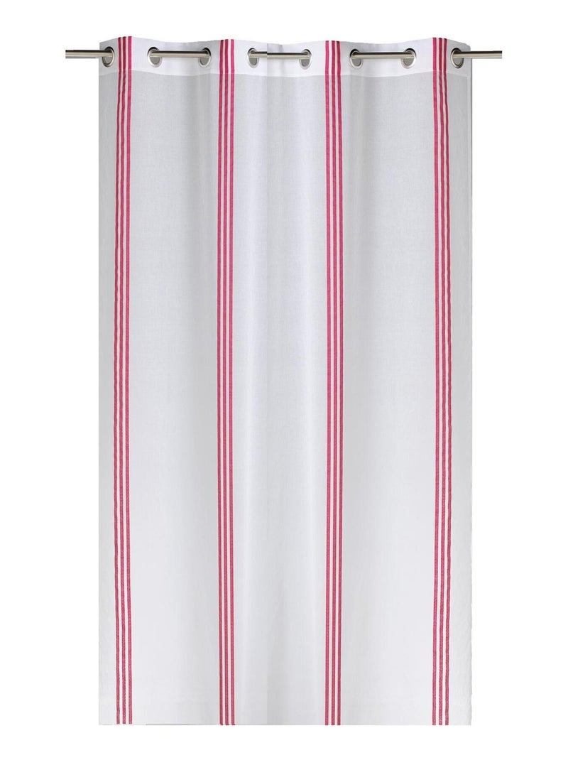 Cortina com riscas verticais Branco - Kiabi