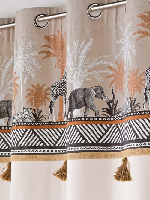 Cortina com topo estilo safari - Kiabi