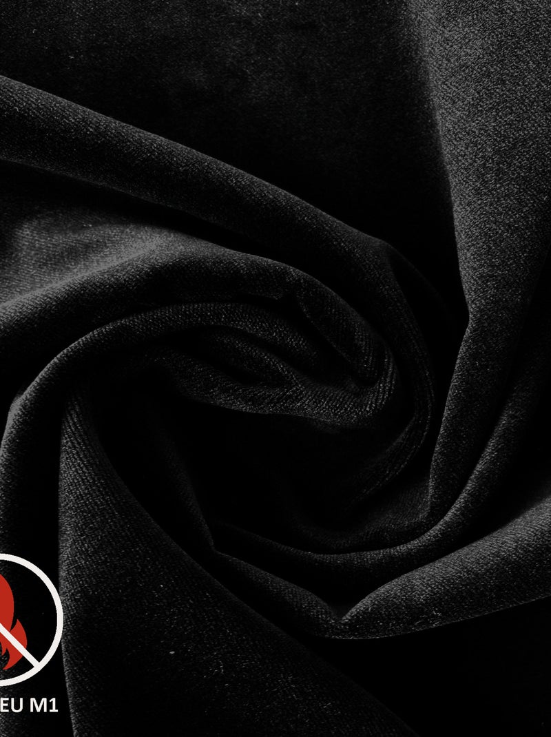 Cortina corta-fogo m1 em veludo de qualidade superior Preto - Kiabi