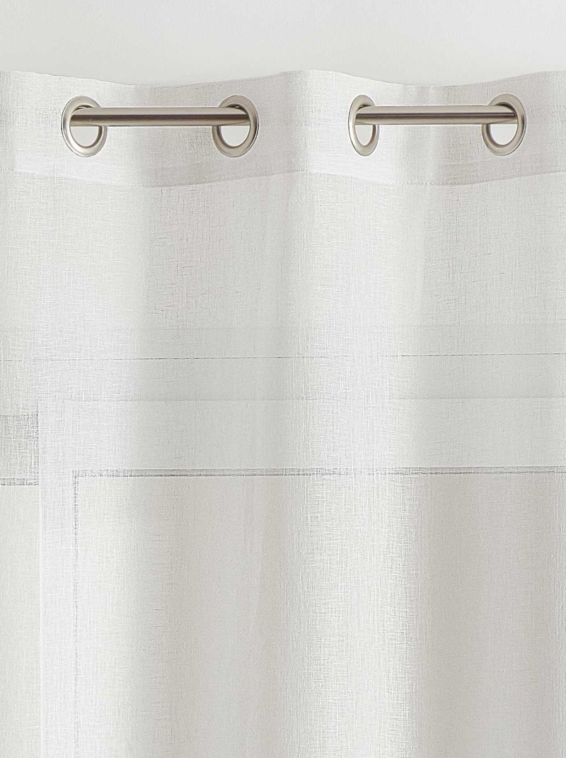 Cortina de 100% linho Branco - Kiabi