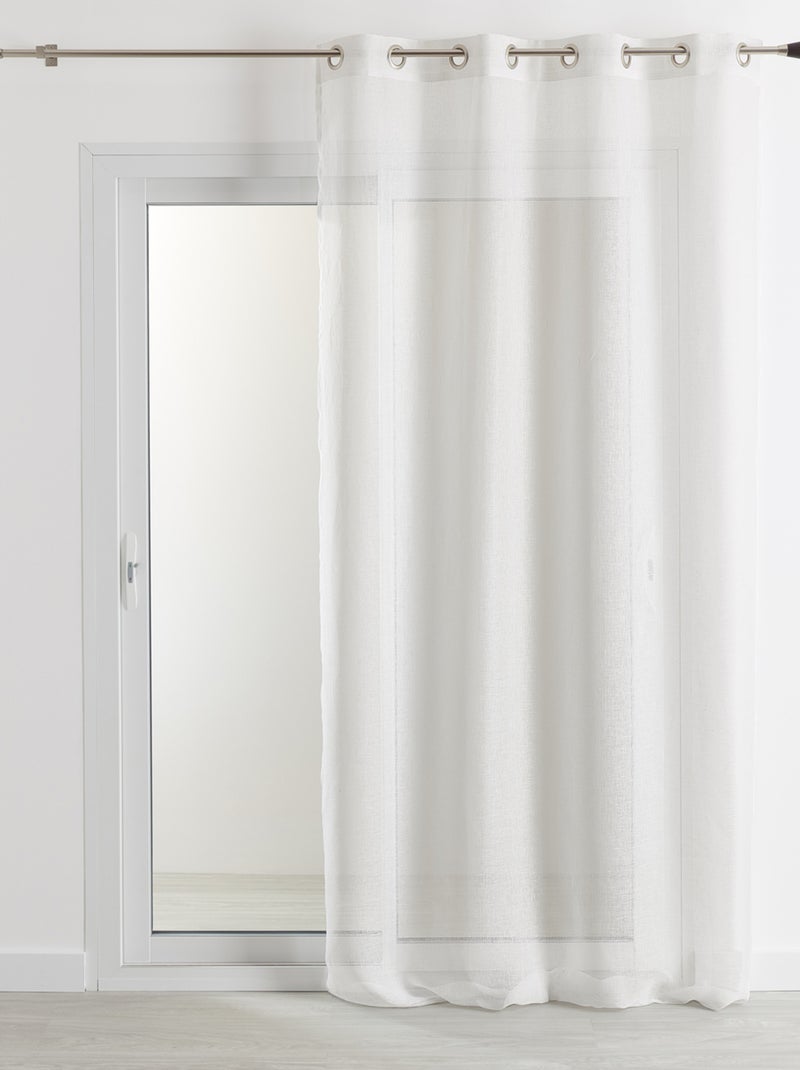 Cortina de 100% linho Branco - Kiabi