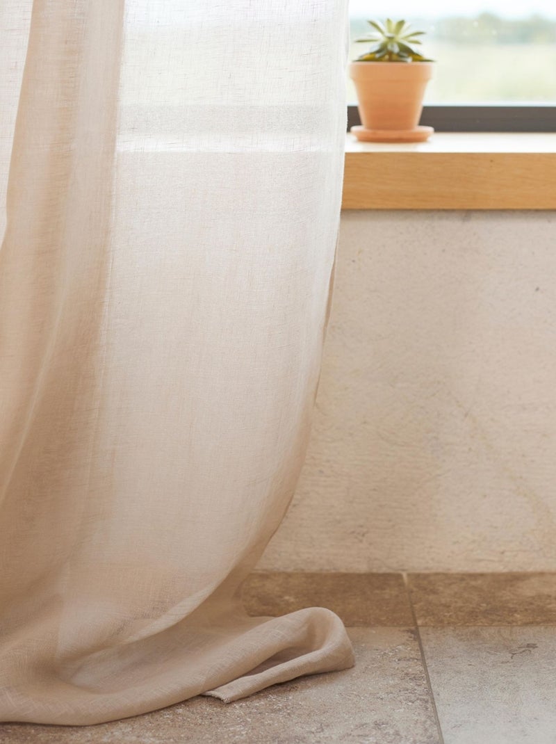 Cortina de 100% linho Madeira natural - Kiabi
