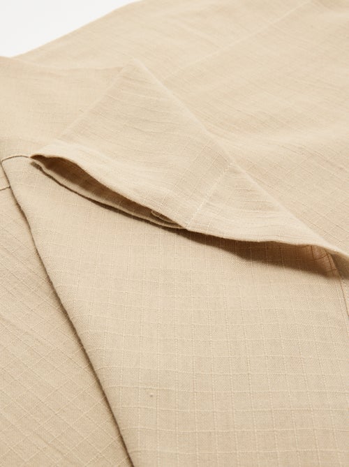 Cortina de algodão texturizada - 140 x 240 cm - Kiabi Cortina de algodão texturizada - 140 x 240 cm - Kiabi