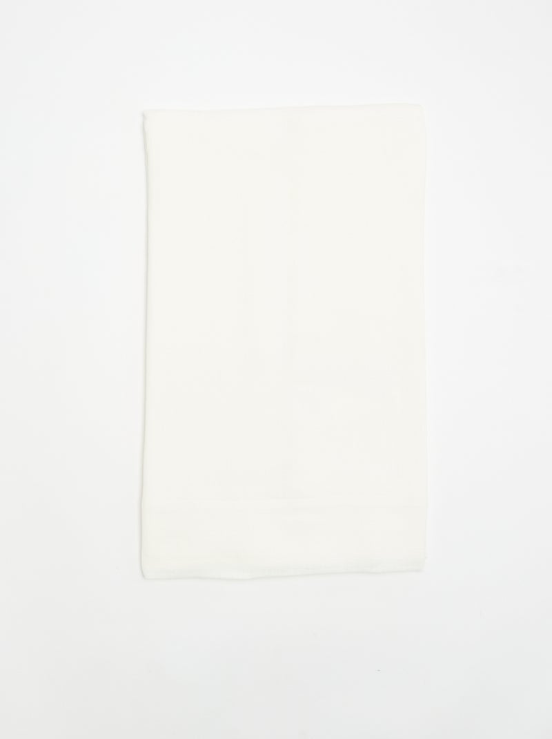 Cortina de algodão texturizada - 140 x 240 cm Branco - Kiabi