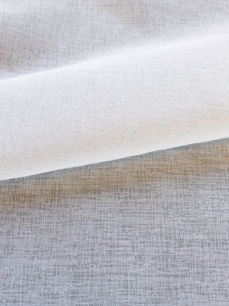 Cortina de crivo com entrançado Branco - Kiabi