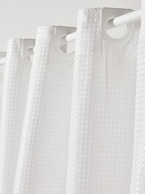 Cortina de duche efeito gofrado 180 X 200 cm - Kiabi