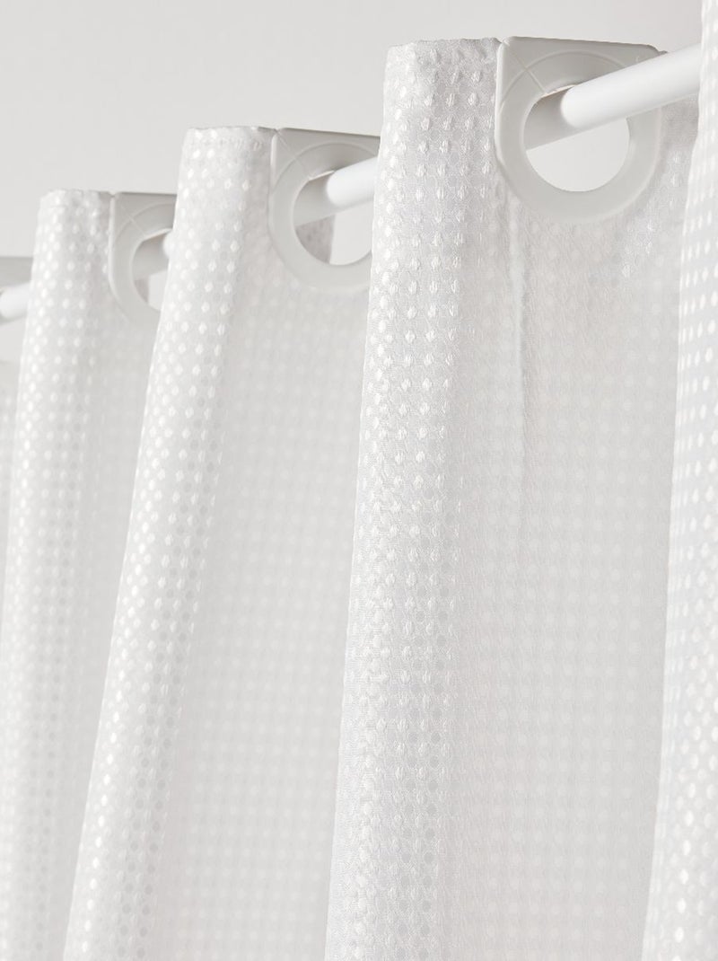Cortina de duche efeito gofrado 180 X 200 cm Branco - Kiabi