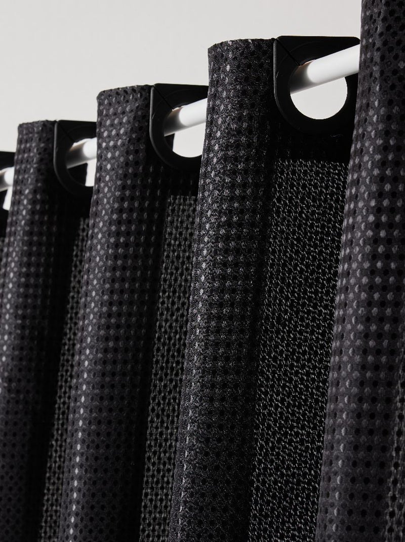 Cortina de duche efeito gofrado 180 X 200 cm Preto - Kiabi