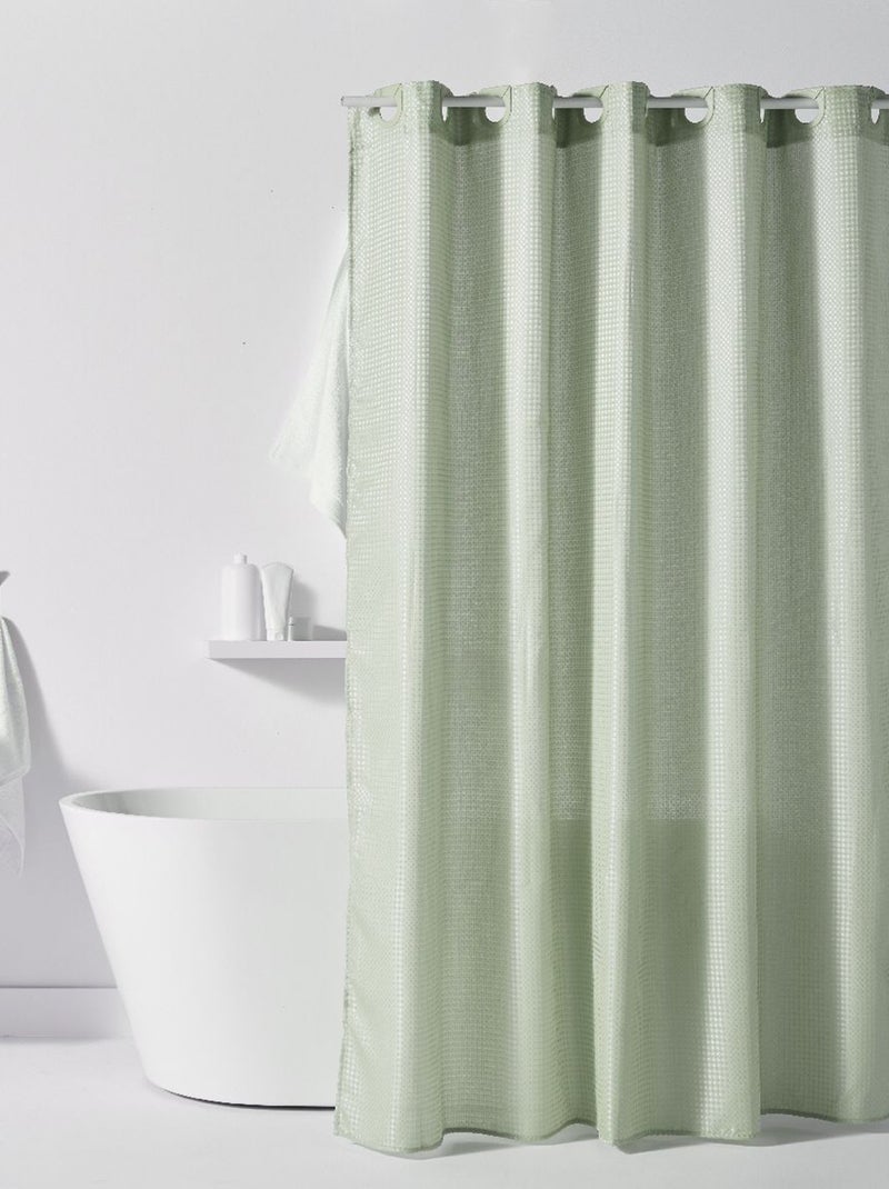 Cortina de duche efeito gofrado 180 X 200 cm VERDE - Kiabi