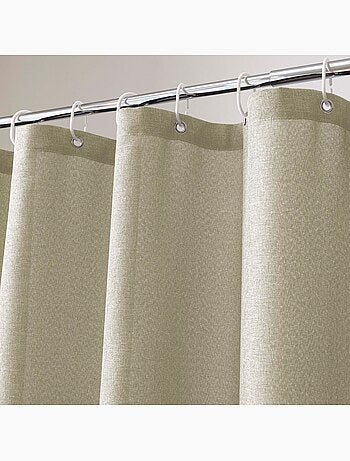 Cortina de duche em cambraia simples com ganchos