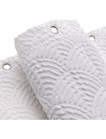 Cortina de duche em microfibra estampada com ganchos