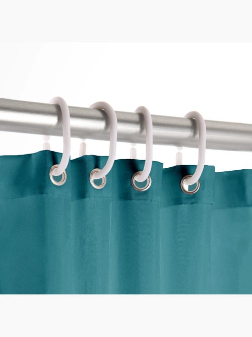 Cortina de duche simples com ganchos - Kiabi