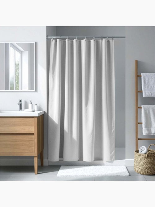 Cortina de duche simples com ganchos - Kiabi Cortina de duche simples com ganchos - Kiabi