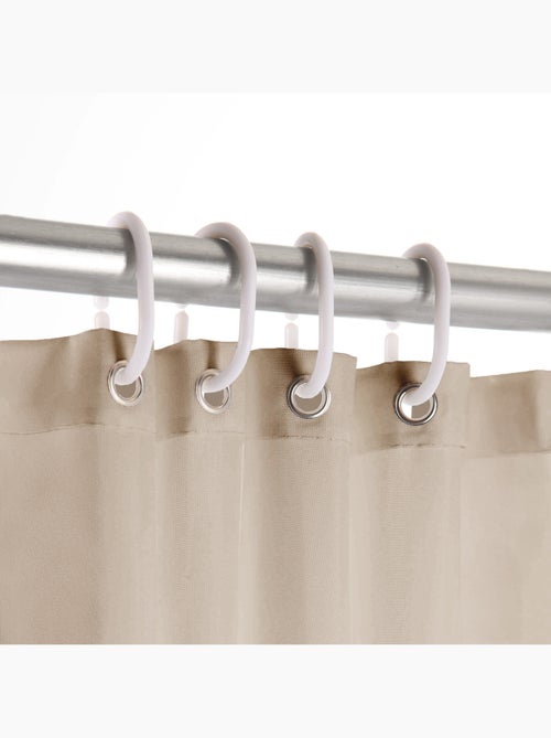 Cortina de duche simples com ganchos - Kiabi