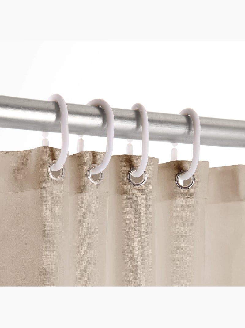 Cortina de duche simples com ganchos Toupe - Kiabi