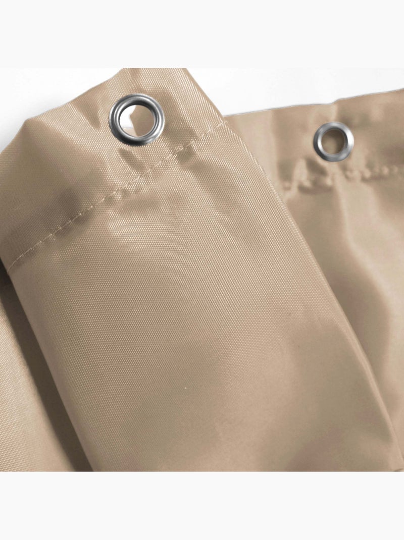 Cortina de duche simples com ganchos Toupe - Kiabi